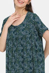 Rosaline Mellow Blooms Woven Full Length Nightdress - Greener Pastures — thumbnail 5